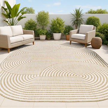Margot Modern Geometric Arch Stripe Area Rug
